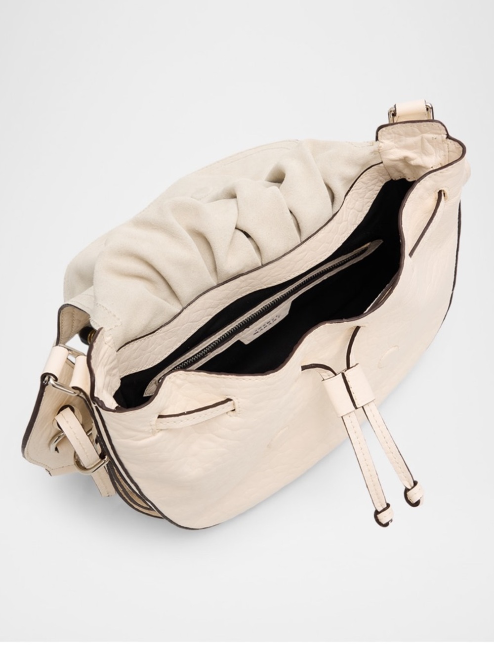 Isabel Marant Bolton Ruched Flap Leather Shoulder Bag - Picture 5 of 7
